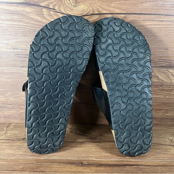 PAPILLIO Birkenstock Black Two Strap Sandals Slides Women’s Size 11 (42) Shoes - Picture 8 of 8